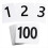 100Pcs Table Numbers 1-100, Double Sided Table Number Cards 2