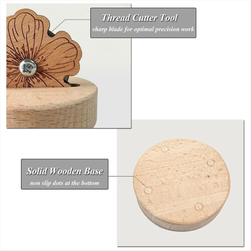 2Pcs Thread Cutter Blade Tools for Sewing Wooden Solid Sewing Cutter 2