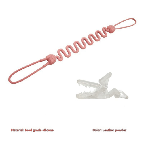 Silicone Dummy Clip Set, 2 Pack, Universal Pacifier Chain Holder 2