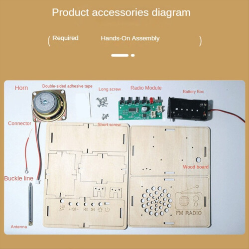 DIY FM Radio Model kit Student Science Training Equipment 2