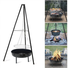 Garden Patio Extra Large Barbecue Grill Tripod Outdoor Fire Pit BBQ Round Bowl
