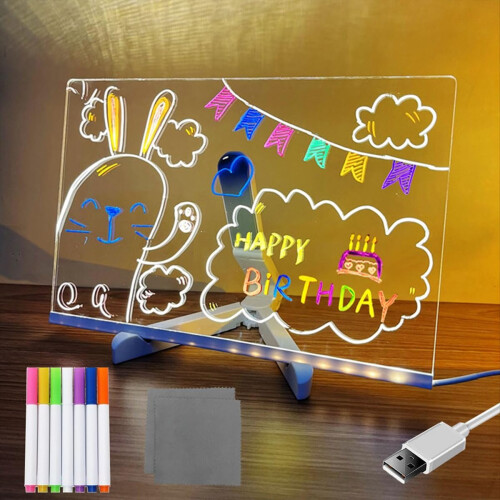 Acryl-Whiteboard mit LED-Licht, Whiteboard mit Ständer 2