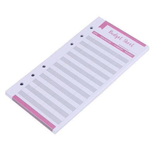 Budget Sheets with Hole 24Pcs for A6 Binder Wallet Pockets Planner 1