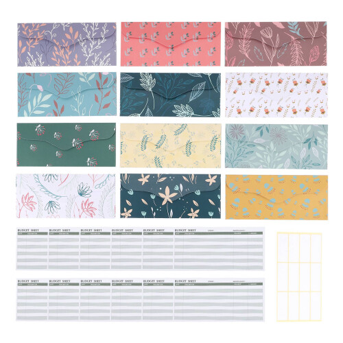 12 Pack Budget Envelopes Laminated Cash Envelope System 1