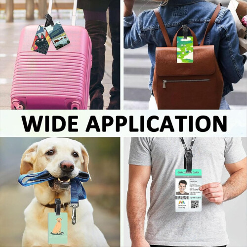 Sublimation Luggage Tag Blanks, Double Sided MDF Suitcase Label 2