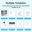 Mini LED Light Printer Pocket Thermal Paper Label Adhesive 4