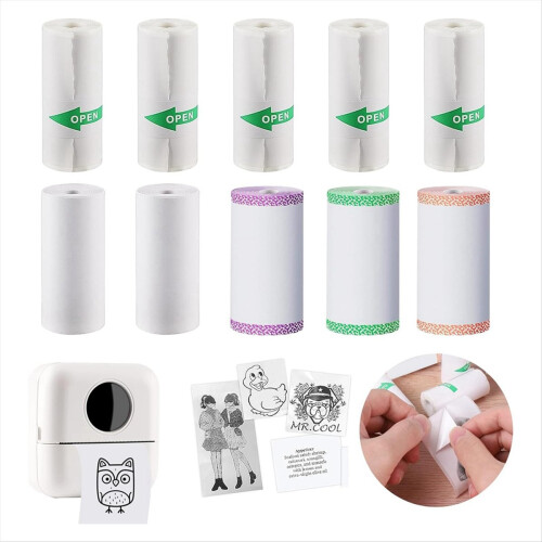 10 Rolls Thermal Paper Self-Adhesive Sticker Paper 2