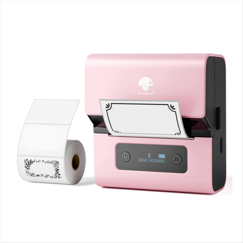 M221 Label Maker Machine Bluetooth Portable Label Maker Pink 1
