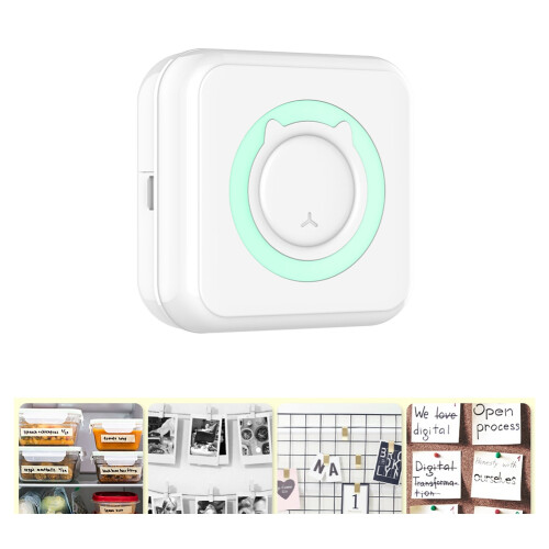 Mini Thermal Printer for Photos Receipts Notes Memo Labels Green 2