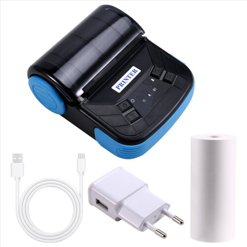 80mm Mini Thermal Printer Exquisite EU Plug 2