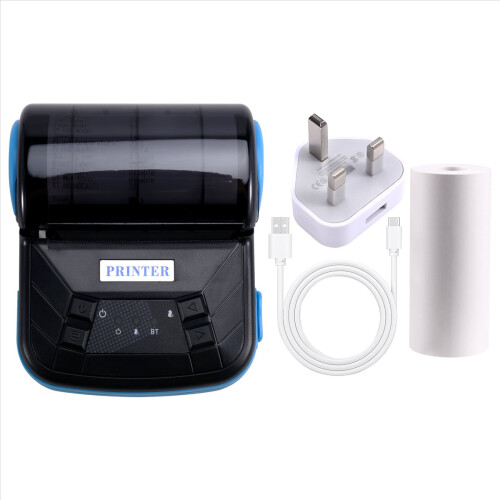 80mm Mini Thermal Printer Exquisite UK Plug 1