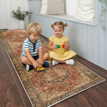 (Red, 80 x 300 cm (2 ft 6 in x 10 ft)) Extra Large Area Rugs Traditional Living Room Rug Kitchen Hallway Long Runner & Door Mats