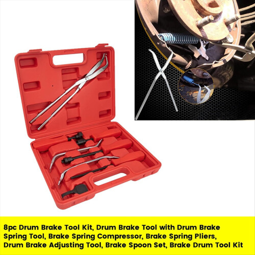 8pcs Brake Drum Tool Kit Brake Drum Tool with Drum Spring Tool 2