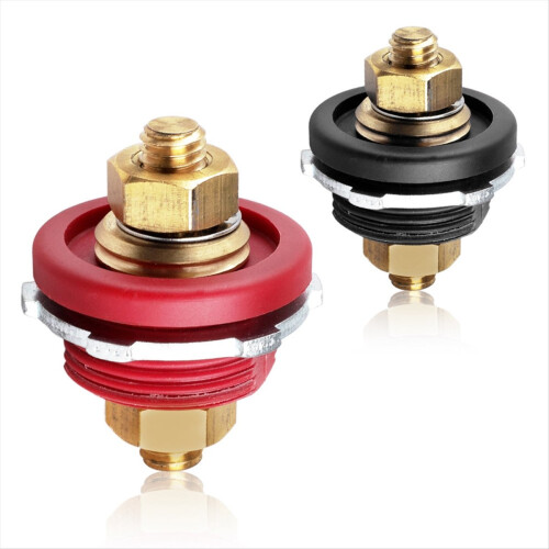 3/8 Stud Remote Battery Power Junction Connecto Heavy Duty 24V Red 2