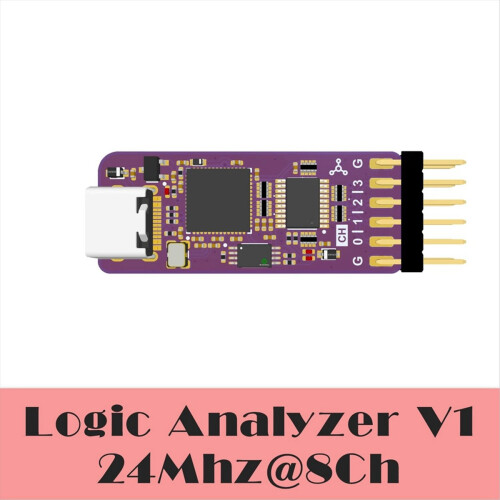 USB-Logikanalysator DLA Mini 24 MHz 8 Kanäle Hardware-Debugging-Tool 2