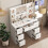 7 Drawers LED Lights Mirror Large Vanity Desk 5