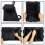 Car Boot Organiser Seat Front Seat Organiser Storage Boxes Black 5