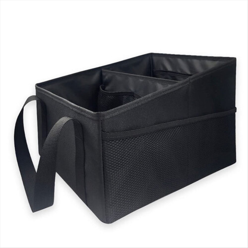 Car Boot Organiser Seat Front Seat Organiser Storage Boxes Black 1
