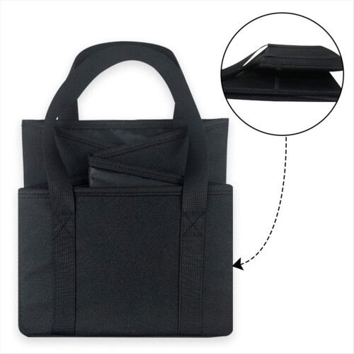 Car Boot Organiser Seat Front Seat Organiser Storage Boxes Black 2