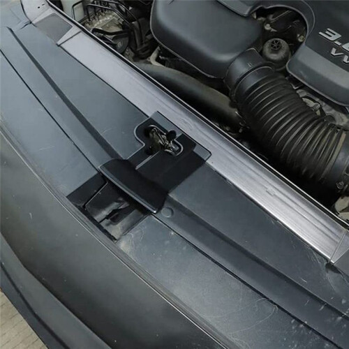 Black Engine Hood Lock Protection Cover Trim for 1