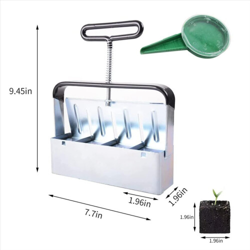 4PCS Soil Blocker, with Comfortable Handle, Garden Blocking Tools 2