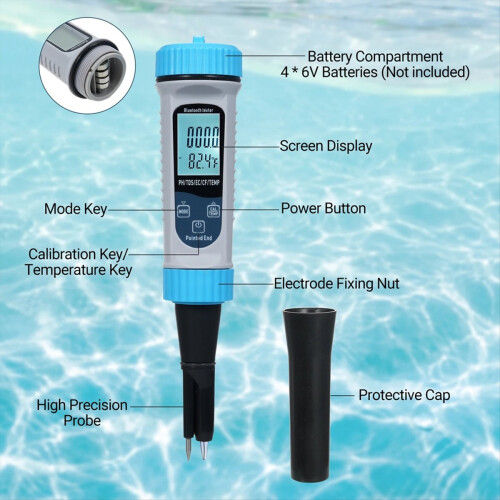 5-in-1-pH-Meter mit hochpräziser BT-Messung 1