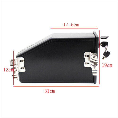Motorcycle Storage Box Toolbox with Side Bracket with Keys for 2