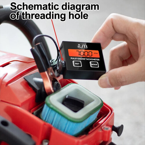 Motorcycle Tachometer Gauge Hour Meter RPM LCD Display 2