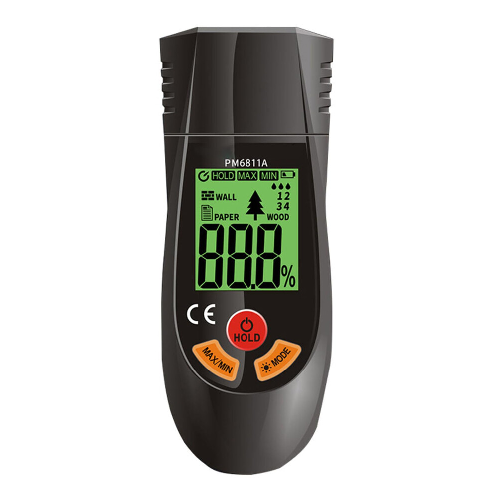 Digital Humidity Meter For Wood Wall Paper With Accurate Readings Auto Shut Off And 3 Color Backlights 9393856557769