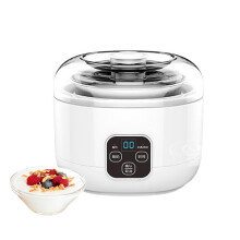 Yogurt Maker With Timer Control And Strainer 1L Compact Greek Yogurt Cheese Stainless Steel Liner Constant Temperature