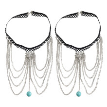 2Stk Boho Bein Kette Mehrlagige Leg Chain Aus Robustem Silberlegierung