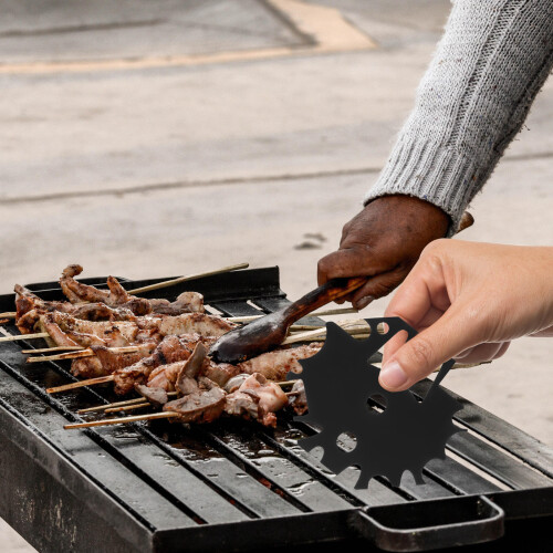 Grate Multifunctionele Rvs Barbecue Reinigingsborstel 1