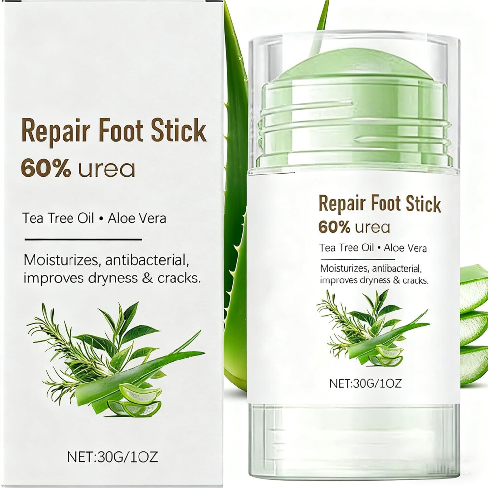 Coconut Urea Heel Repair Balm Stick for Dry Cracked Feet, Moisturizing Foot Care - 30g