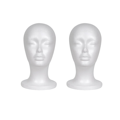 2 Unidades Cabeça Branca Para Chapéu Lenço E Perucas
