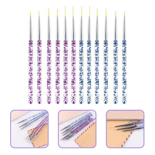 12 Unidades Pinceis Para De Unhas Com Canetas De 2