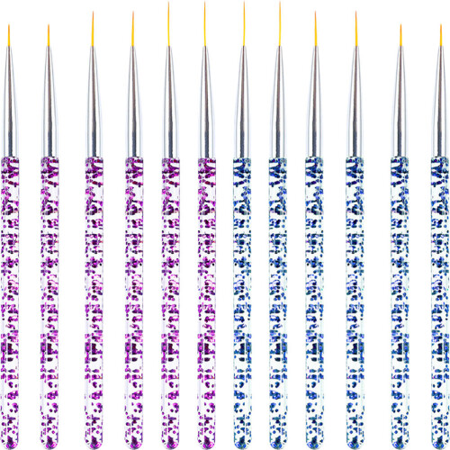 12 Unidades Pinceis Para De Unhas Com Canetas De 1