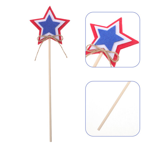 3Pièces Baguettes Décoratives Bois Feutre Couleurs Variées 2