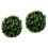 2Pcs Hanging Artificial Grass Balls Plastic Topiary Ball Decor Green 4