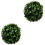 2Pcs Hanging Artificial Grass Balls Plastic Topiary Ball Decor Green 3