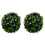 2Pcs Hanging Artificial Grass Balls Plastic Topiary Ball Decor Green 2