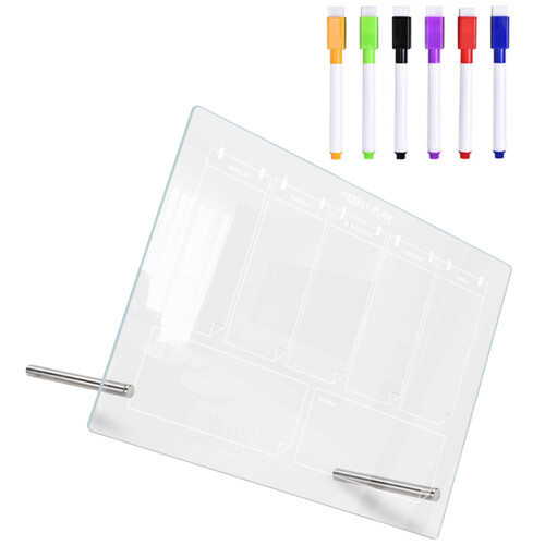 Conjunto Quadro Lembretes Acrílico Transparente Multifuncional 2