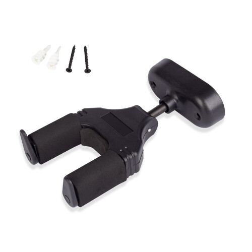 Automatic Lock Wall Hanger Guitar Violin Holder - Easy Installation, Space-Saving Metal Texture Wall Mount