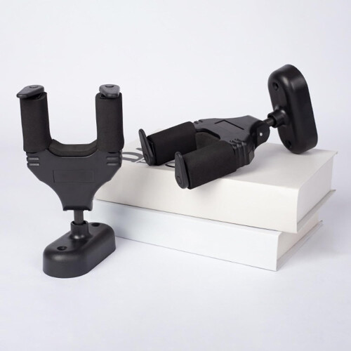 Automatic Lock Wall Hanger Guitar Violin Holder - Easy Installation, Space-Saving Metal Texture Wall Mount 1