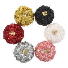 30 Stk Künstliche Schaumpumpkin-Figuren Mit Glitzerpailletten Für Halloween