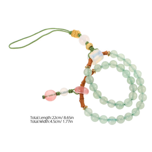 Gemstone Beaded Phone Charm: Pulseira Com Corrente De 2