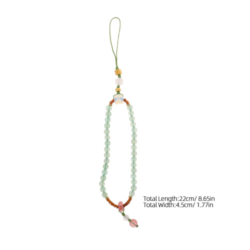 Gemstone Beaded Phone Charm: Pulseira Com Corrente De 1