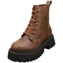 Buffalo Aspen Mid Vegan Womens Ankle Boots in Brown - 6 UK