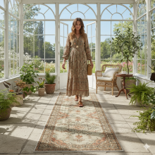(Timeless) Traditional Runner Rugs 80x300cm Ultra Soft Cashmere Rugs- Extra Large Rugs for Kitchen & Hallways