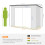 Outsunny Outsunny 8 x 4FT Metal Garden Storage Shed with Double Doors, Light Grey 12
