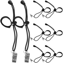 8Pcs Black Backdrop Cloth Fixing Clamps ABS Nylon Adjustable Holder
